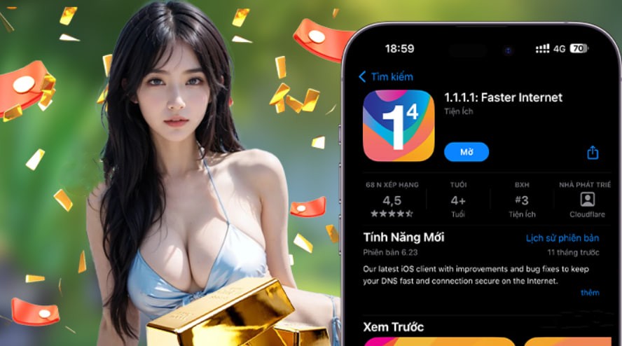 Hình ảnh quảng cáo của ee68 hiển thị nền tảng và các lợi ích